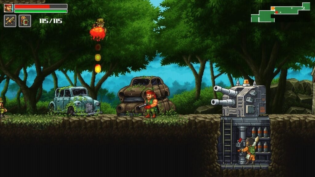 Jungle environment with new enemies including underground turret operator and guerrilla GIs