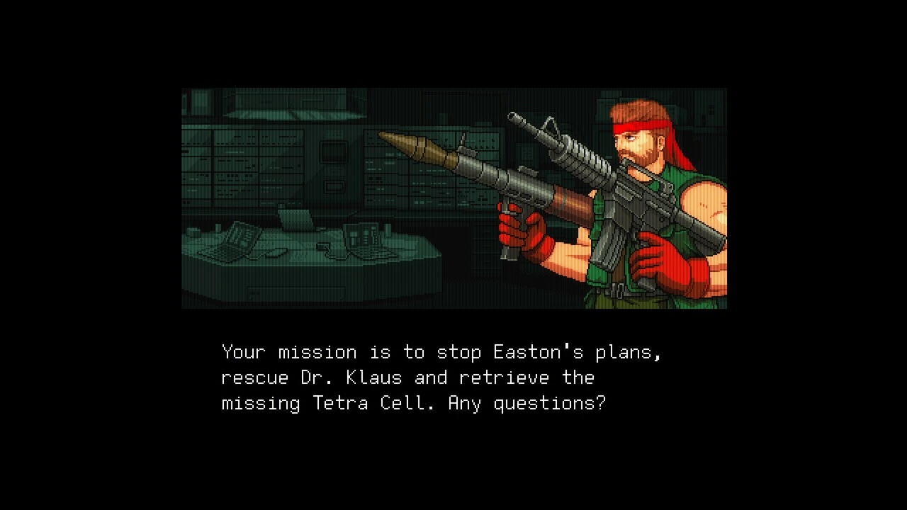 Vincent Fury holding a rifle and RPG?7 with mission text on screen