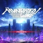 The Hundred Line: Last Defense Academy logo centered on a dark, atmospheric background