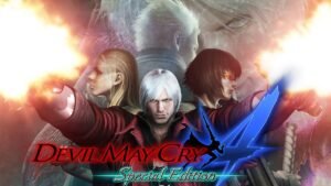 Dante, Nero, and Vergil in Devil May Cry 4 Special Edition key art