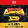 Switch 2 logo above Donkey Kong Bananza logo with July 17 date underneath.