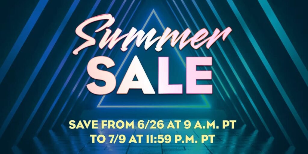 Nintendo eShop Summer Sale 2025 promotional image showing sale dates from June 26 to July 9