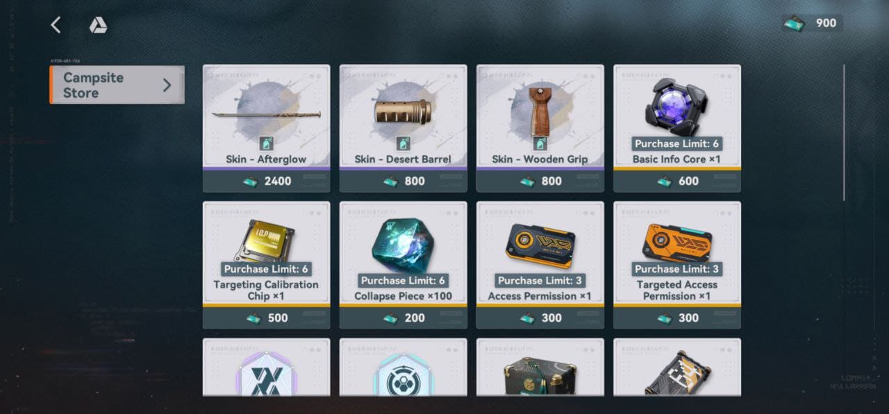 Campsite Store event shop where players exchange currency for rewards