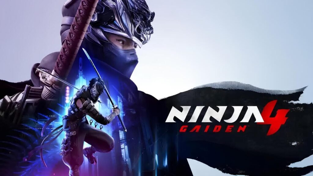 Official NINJA GAIDEN 4 cover art featuring Ryu Hayabusa standing against a white background with the game’s logo.