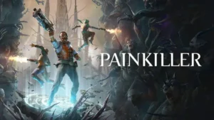 Cover art for the 2025 reimagining of Painkiller featuring the four playable champions