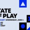 Sony State of Play June 2025 promotional image with PlayStation logo and June 4 broadcast time.