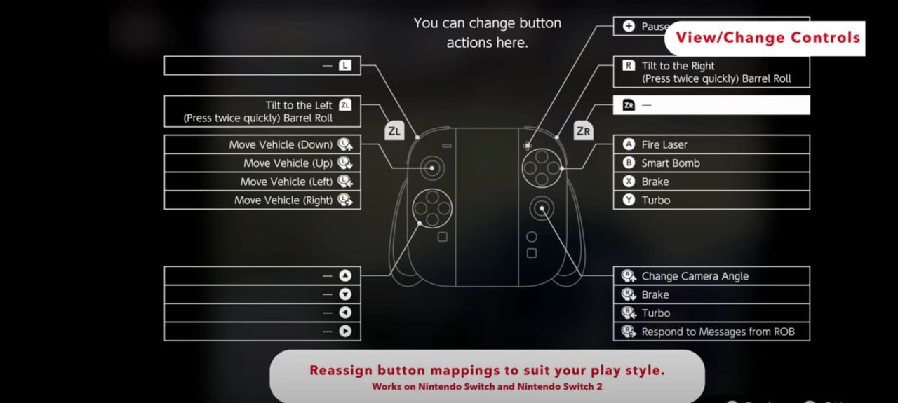 Nintendo Switch 2 controller layout showing remappable button controls in the Nintendo 64 – Nintendo Switch Online app.