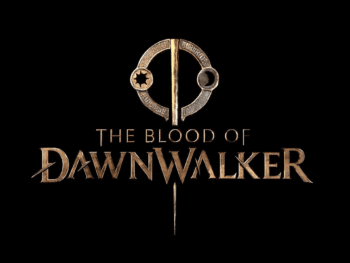 The Blood of Dawnwalker key art with game title logo against a dark medieval background