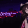 Key art for Touhou Artificial Dream in Arcadia featuring Sumireko Usami and fantasy dungeon background