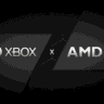Xbox and AMD logos on a dark hexagonal background