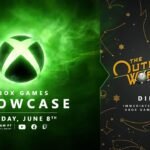 Xbox Games Showcase 2025 date and time with Xbox and The Outer Worlds 2 logos