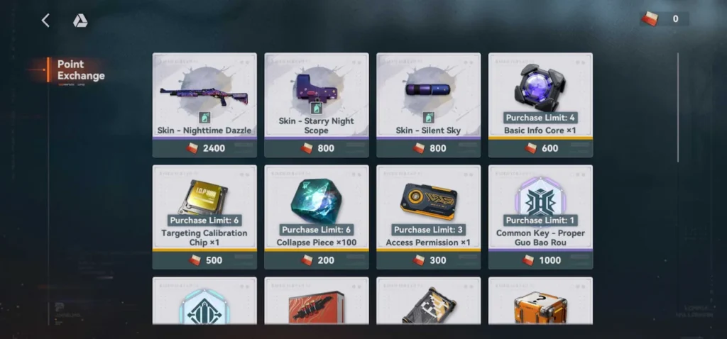 Life Rekindled event point exchange shop in Girls’ Frontline 2 Exilium showing skins and rewards