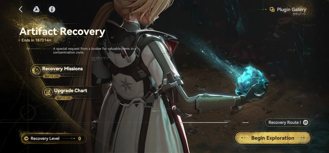 Artifact Recovery roguelike mode interface