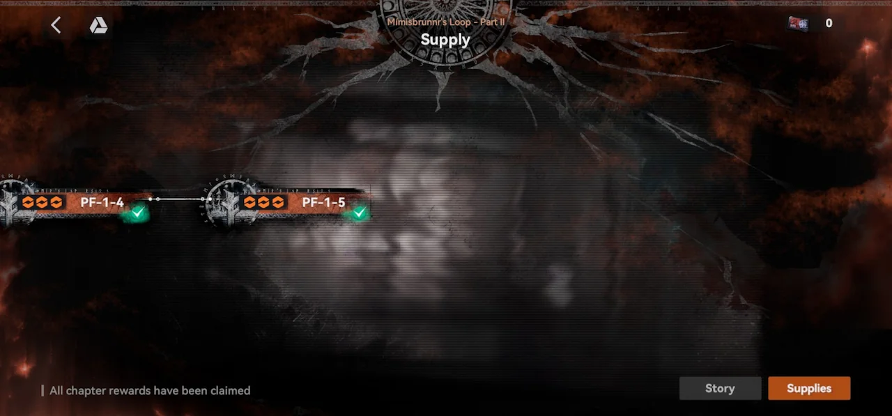 End of the supply mission chart in Girls’ Frontline 2 Mímisbrunnr’s Loop Part 2