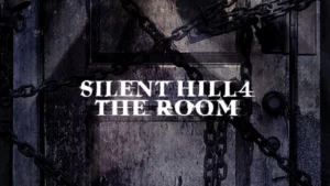 Silent Hill 4: The Room title screen with grayish white background and signature horror-themed font