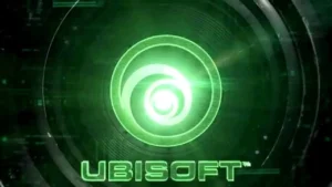 Green-tinted Ubisoft logo symbolizing digital ownership and corporate control concerns