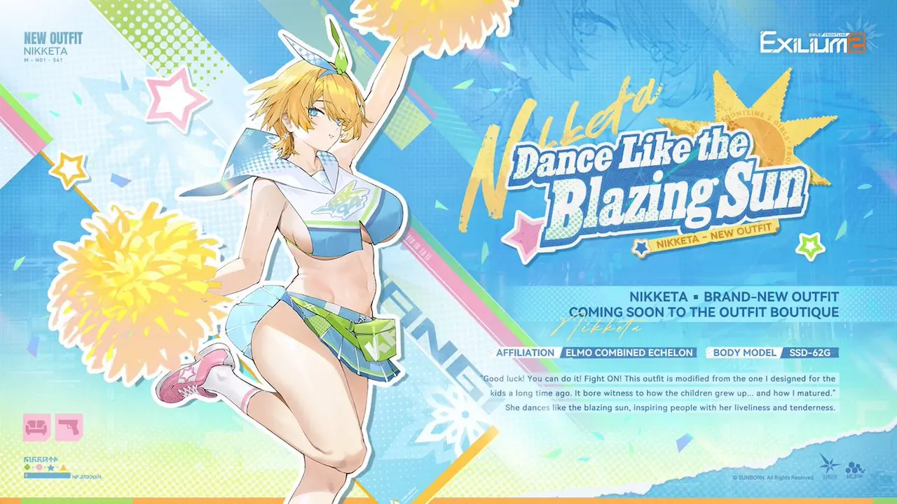 GFL2 Nikketa cheerleader outfit