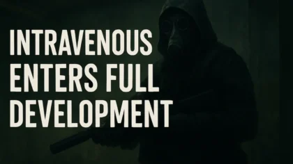 Fan-made mockup image for Intravenous 3 with masked figure and rifle