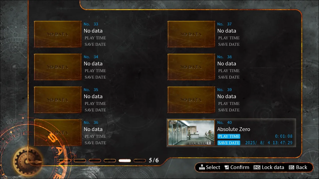 Steins;Gate 0 save file locking and unlocking feature
