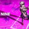 Tribe Nine key art showing main character holding a baseball bat with the game logo on a pink background.