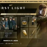 James Bond aiming his gun with the 007 First Light logo and March 27, 2026 release date.