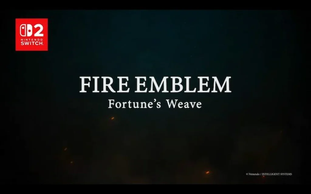 Fire Emblem: Fortune’s Weave logo with Nintendo Switch 2 branding.