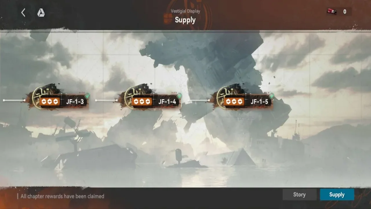 Supply Missions completion screen in Girls’ Frontline 2 with event currency earned.