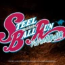 Steel Ball Run anime logo on black and amber background