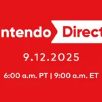 Nintendo Direct promotional image with date and time for September 12, 2025.