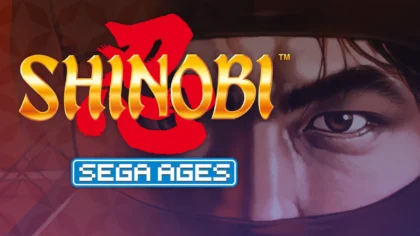 SEGA AGES: Shinobi cover art featuring Joe Musashi with the game logo
