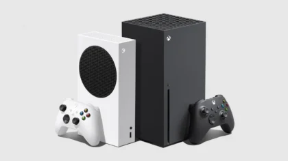 Xbox Series S and Xbox Series X consoles side by side against a white background