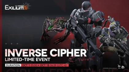 Girls’ Frontline 2: Image Cipher event banner showing the start date of October 1 and end date of October 15.