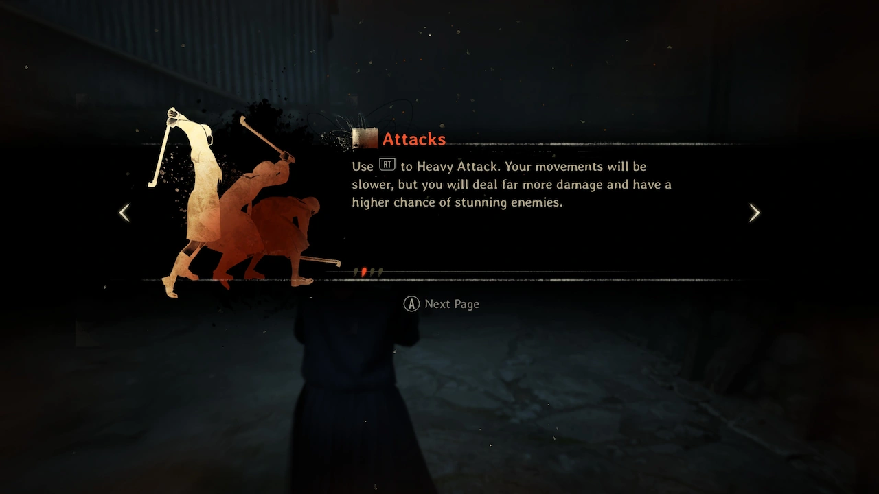 Silent Hill f tooltip for combat system displayed.