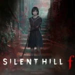 Official Silent Hill f cover art of Hinako on stairs with the title shown