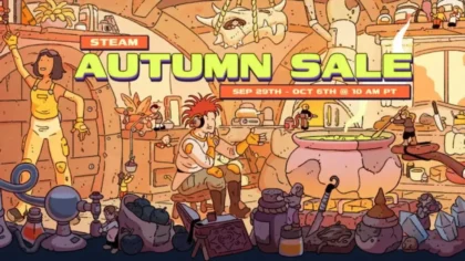 Steam Autumn Sale 2025 banner featuring top discounted games, Sept 29–Oct 6