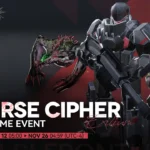 Inverse Cipher limited time event banner for Girls’ Frontline 2 Exilium showing enemy units and armored soldiers