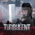 Key visual for Girls’ Frontline 2 Exilium featuring Lind overlooking a high-tech arena during the Turbulent Undercurrents event.