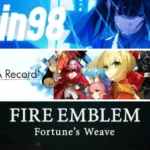 Collage of highly anticipated 2026 game releases, featuring key art for Rain98, Fate/Extra Record, and Fire Emblem: Fortune's Weave.