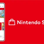 Nintendo Store app mockup on phone showing shopping interface