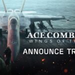 Announce trailer title screen for Ace Combat 8: Wings of Theve showing an F/A-18 on an aircraft carrier.