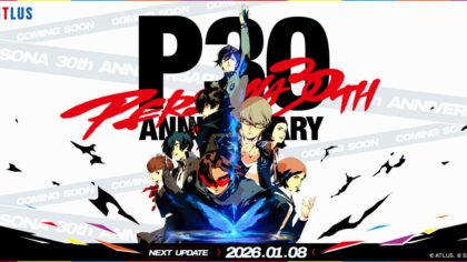 Persona 30th anniversary key art featuring series protagonists
