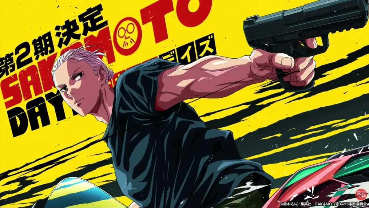 Sakamoto Days season 2 anime key visual featuring Taro Sakamoto