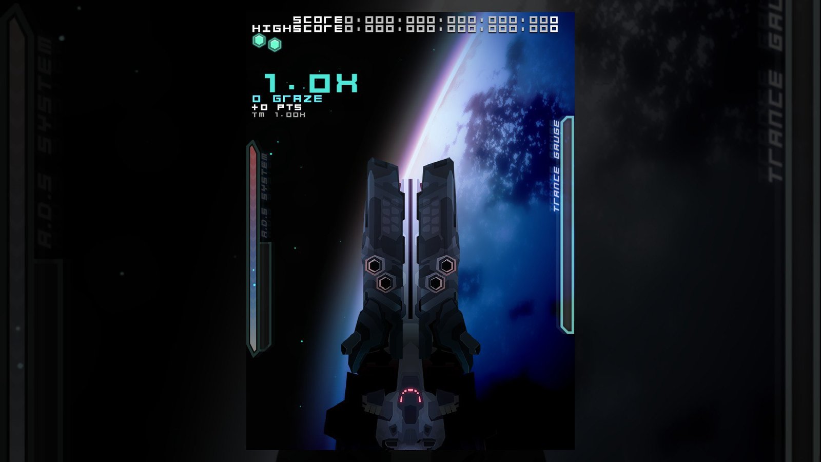 Danmaku Unlimited 2 gameplay showing restrained visual design and clean foreground focus