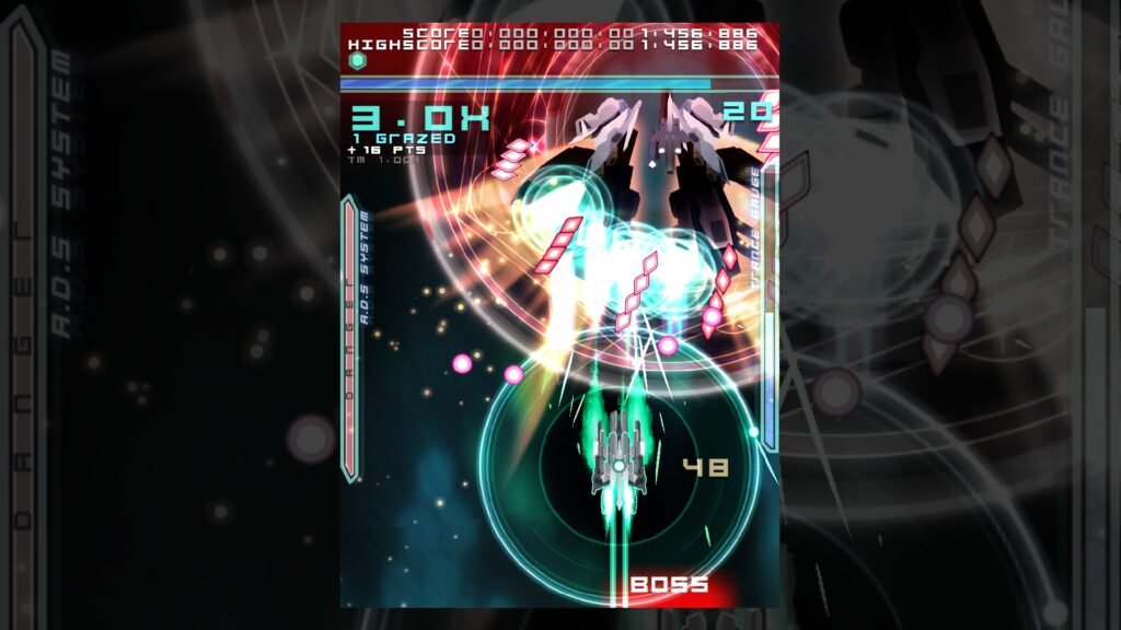 Danmaku Unlimited 2 boss encounter showing escalating bullet patterns and phase structure