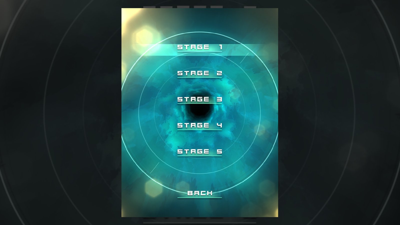 Danmaku Unlimited 2 The Free Mode stage selection screen displaying options for Stage 1 through Stage 5.