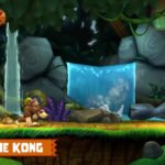 Dixie Kong playable in Donkey Kong Country Returns HD during jungle stage gameplay