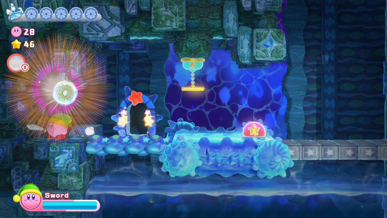 Environmental visual variety in Kirby’s Return to Dreamland Deluxe