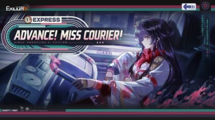 Sakura T-Doll in Girls' Frontline 2 Exilium Advance Miss Courier event promotional artwork