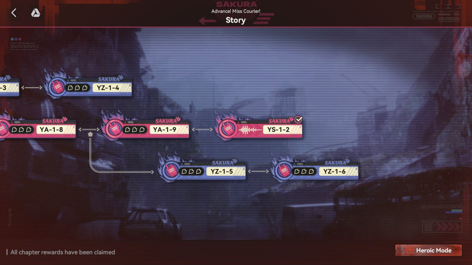 Final story mission map for the Advance! Miss Courier! event in Girls' Frontline 2: Exilium.