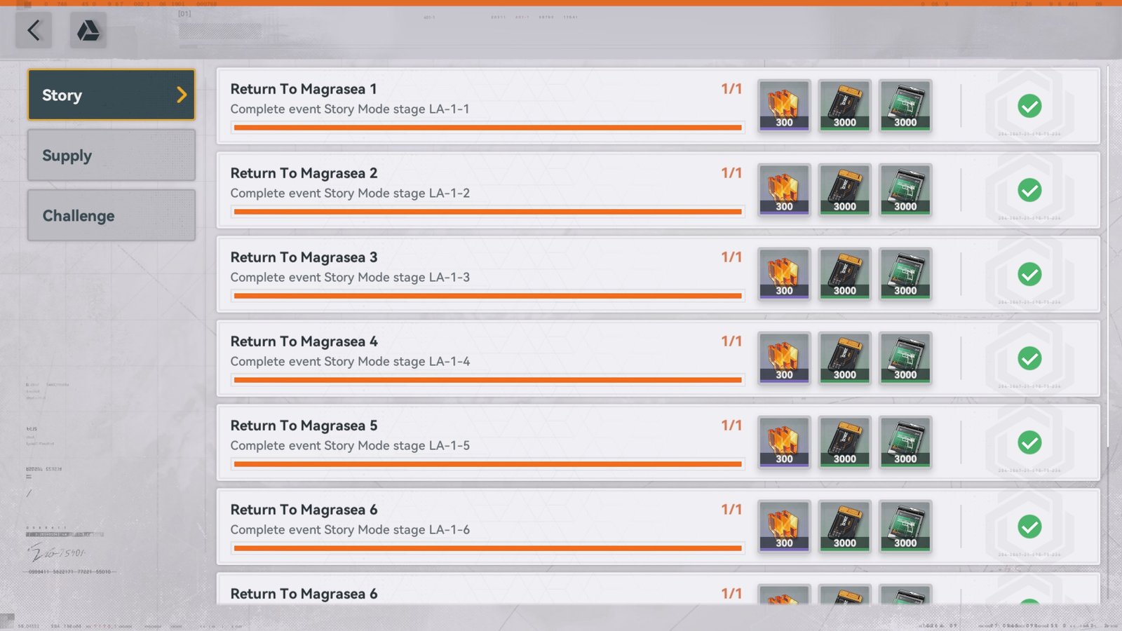 Project Neural Convergence story progression rewards list in Girls’ Frontline 2